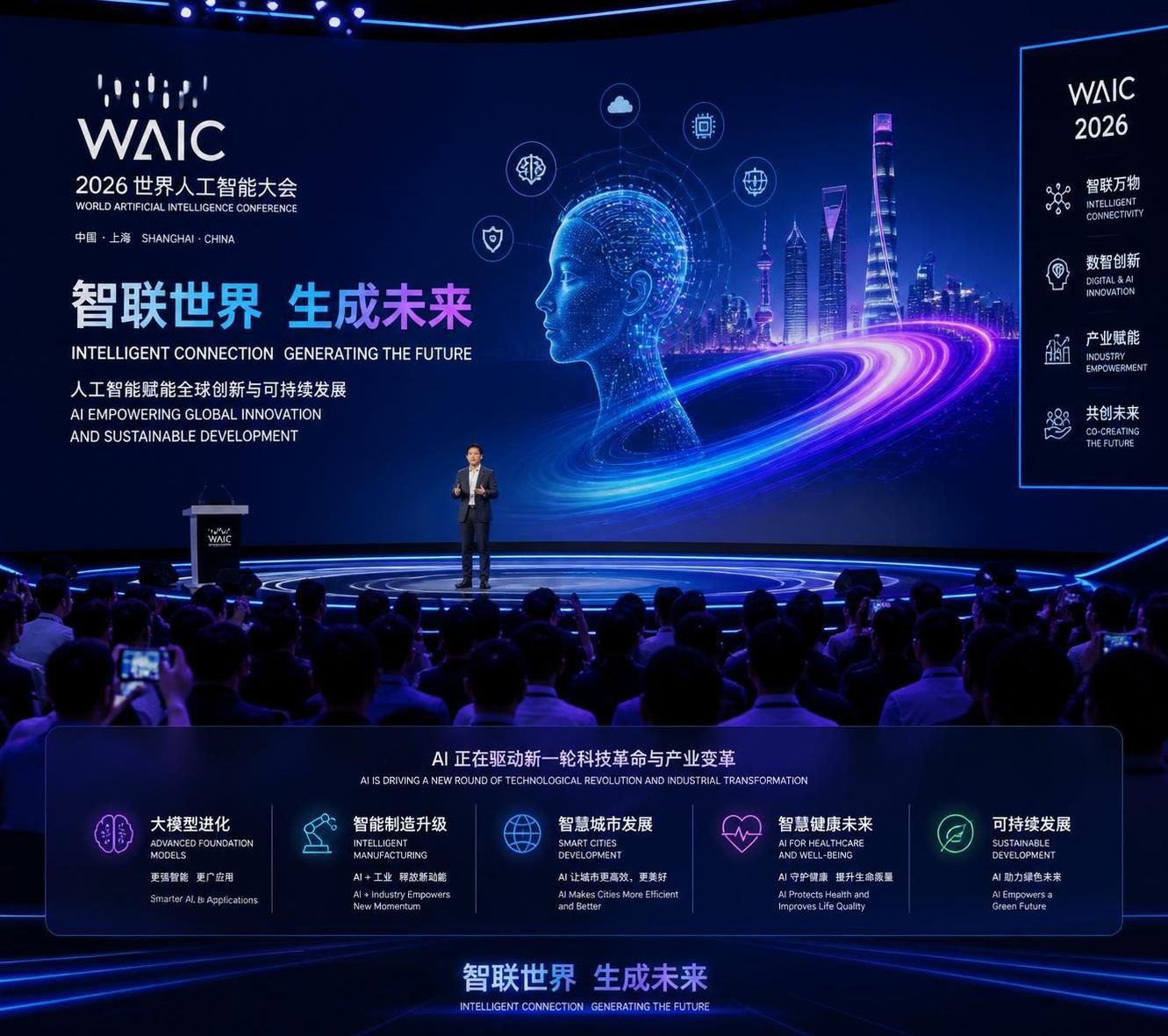 découvrez comment la chine renforce son secteur de l'intelligence artificielle lors du waic 2026 et affirme sa position de leader mondial dans ce domaine stratégique.