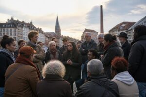 à mulhouse, des habitants se mobilisent pour s'opposer à un projet de société controversé, unissant leurs forces pour défendre leurs valeurs et leur avenir.