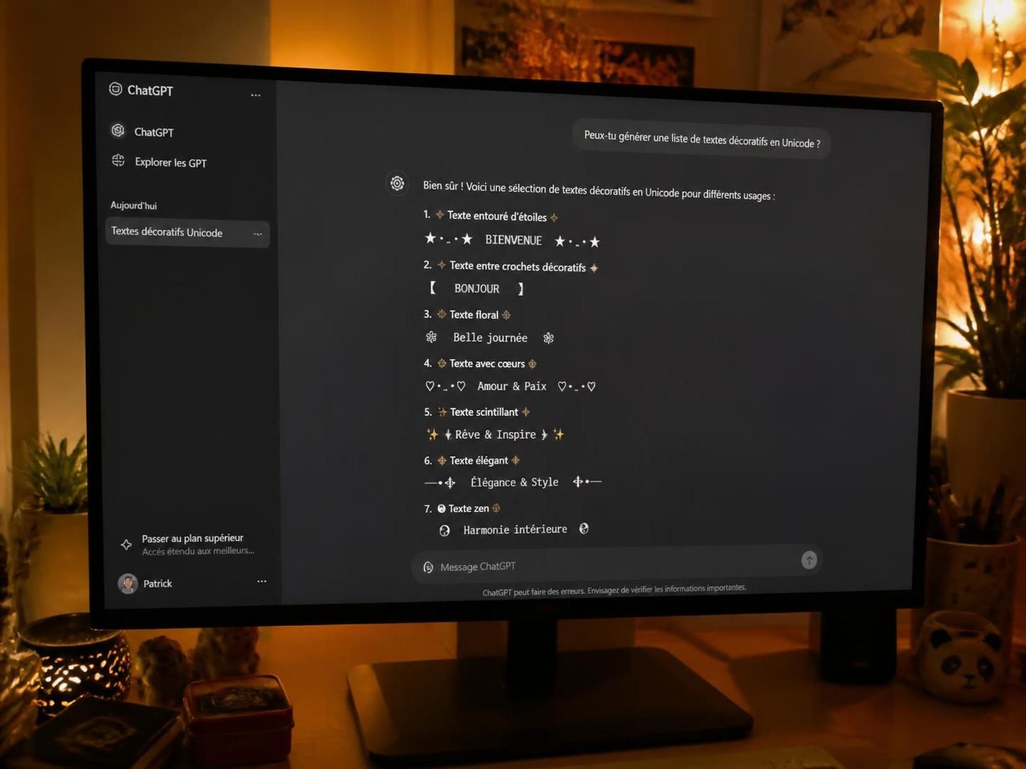 découvrez une astuce unicode ingénieuse révélée par chatgpt pour embellir vos messages et les rendre uniques. apprenez comment l'utiliser facilement et impressionnez vos contacts !