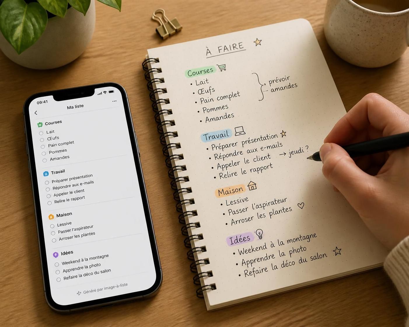 découvrez comment j'ai transformé mes photos de cahiers en listes organisées facilement grâce à la fonction image-à-liste de gemini, pour gagner du temps et optimiser votre organisation.