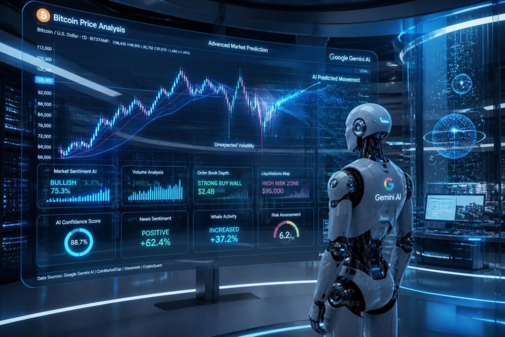 découvrez comment l'ia google gemini prévoit un mouvement de prix du bitcoin totalement inattendu, révolutionnant l'analyse des marchés cryptographiques.