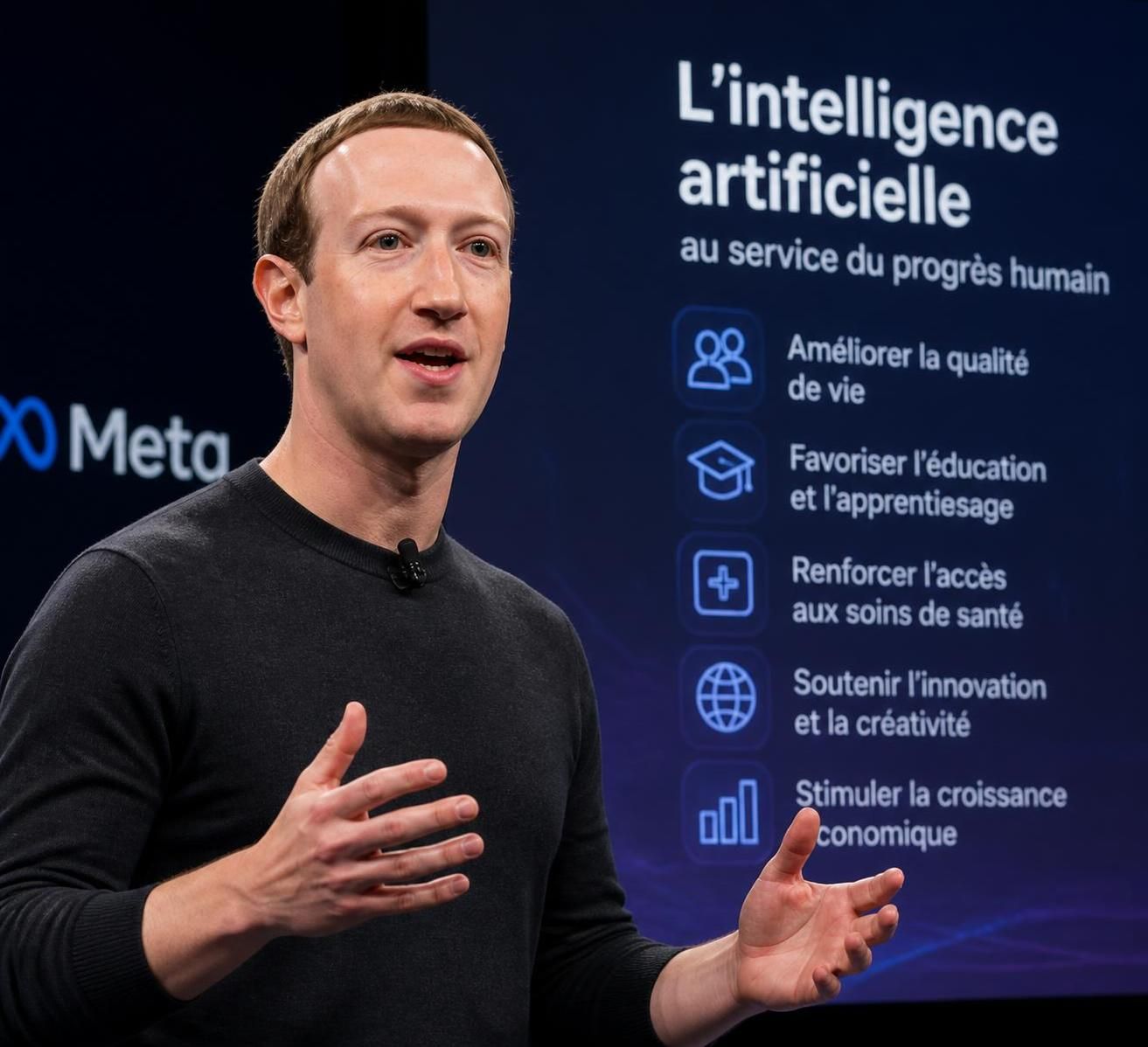 découvrez comment mark zuckerberg met en avant les avantages de l'intelligence artificielle tout en répondant aux critiques de ses détracteurs.