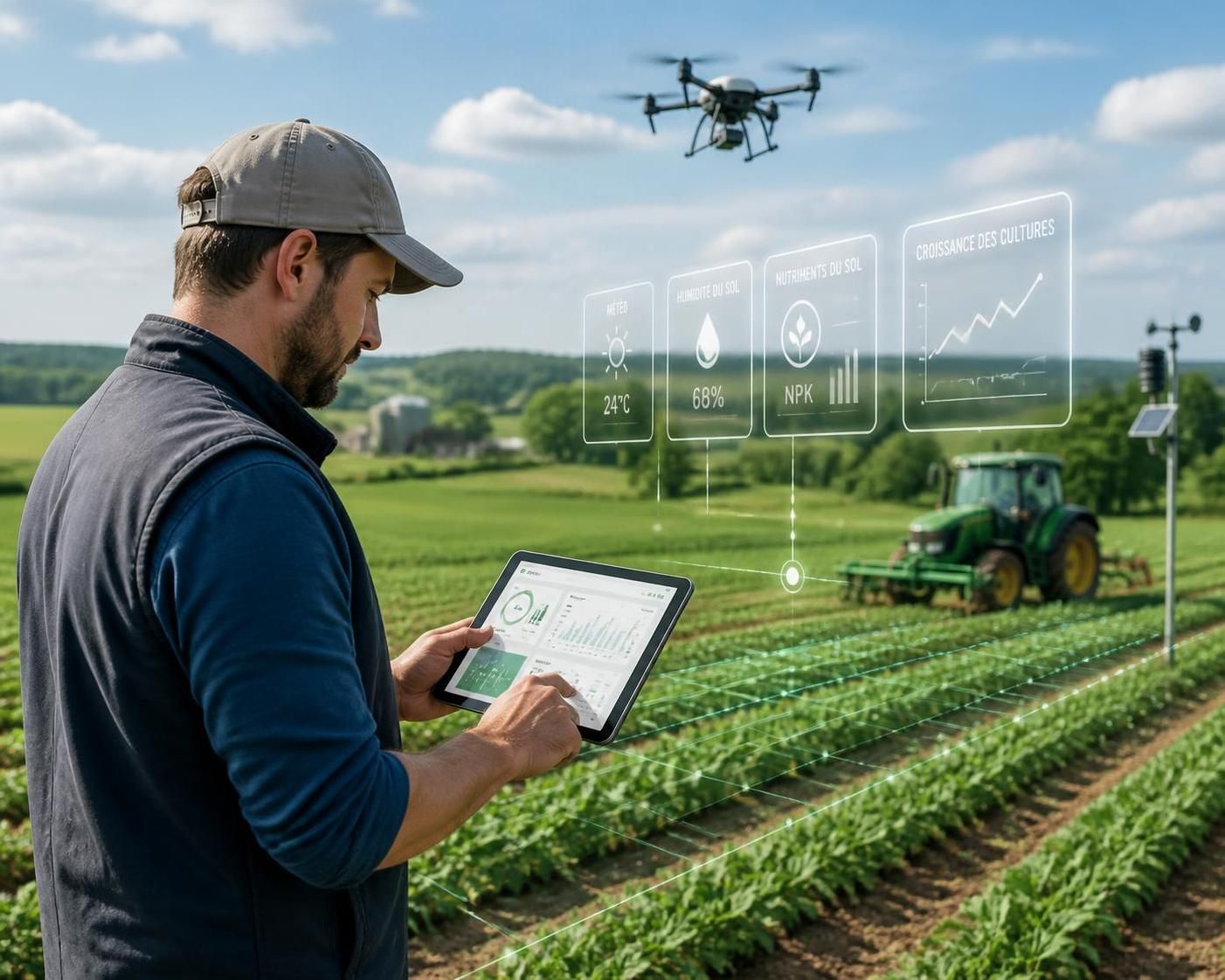 découvrez comment l'intelligence artificielle révolutionne l'agriculture tout en valorisant le rythme lent et authentique du monde rural.