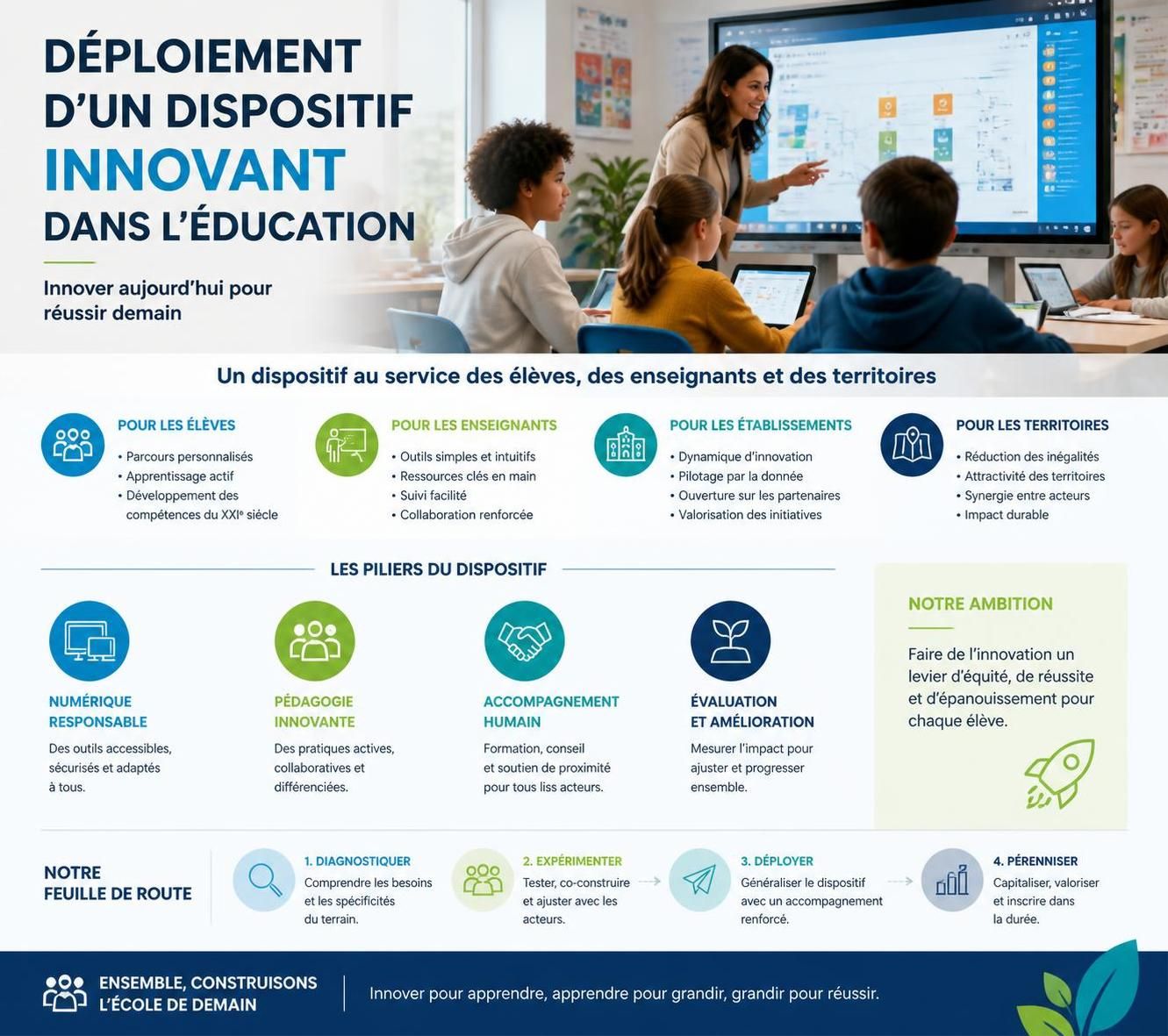 le ministre de l'éducation nationale dévoile un dispositif innovant basé sur l'intelligence artificielle, bientôt déployé pour transformer l'apprentissage en france.