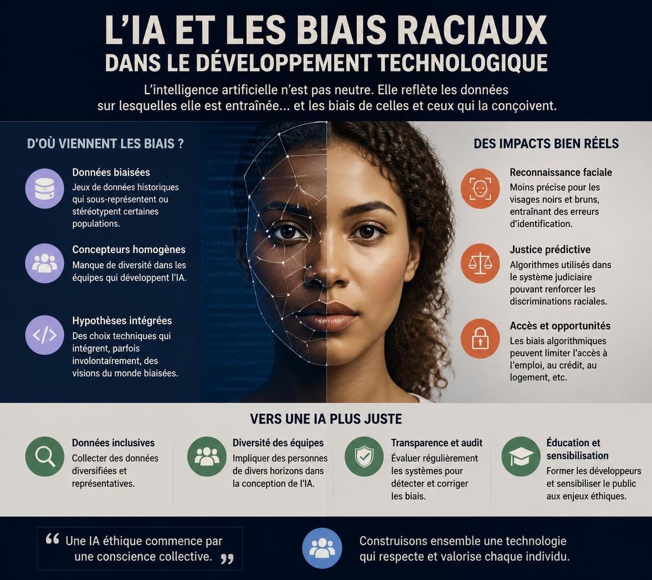 découvrez comment les algorithmes d'intelligence artificielle peuvent renforcer les biais raciaux existants et les défis éthiques associés à leur utilisation.