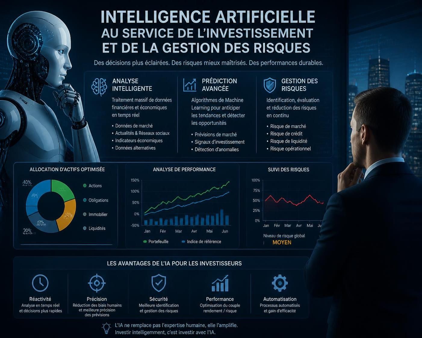 découvrez comment l'intelligence artificielle révolutionne la gestion de vos investissements et devient une alliée fiable pour optimiser votre argent.