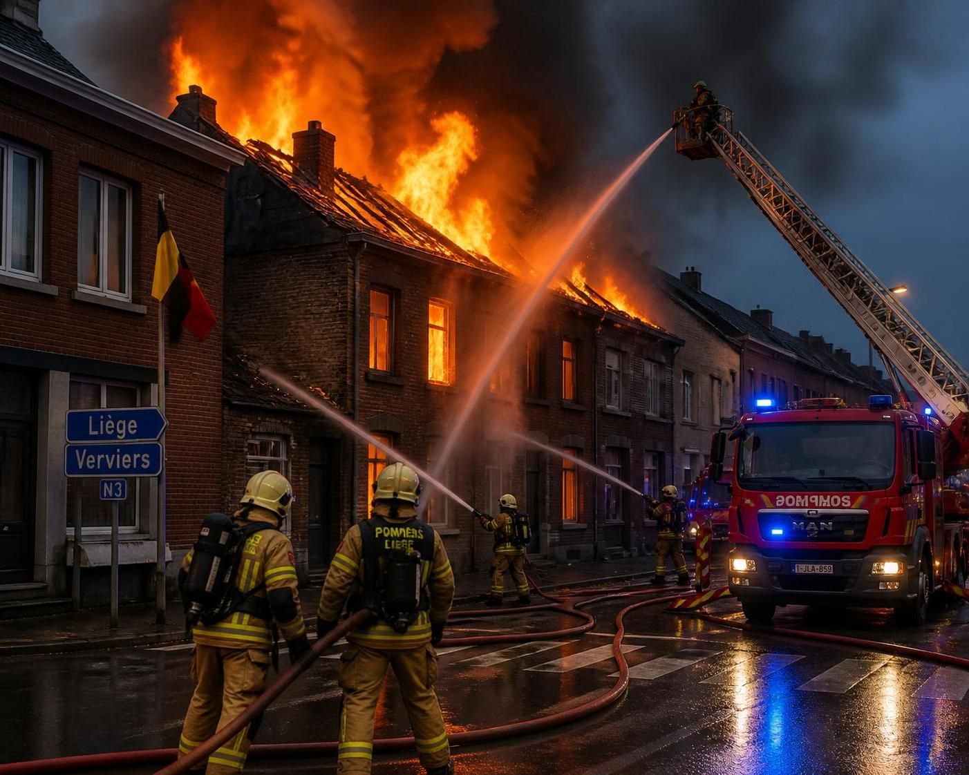 la belgique combat un incendie majeur qui progresse vers l'allemagne, mobilisant d'importants moyens pour protéger les populations et l'environnement.