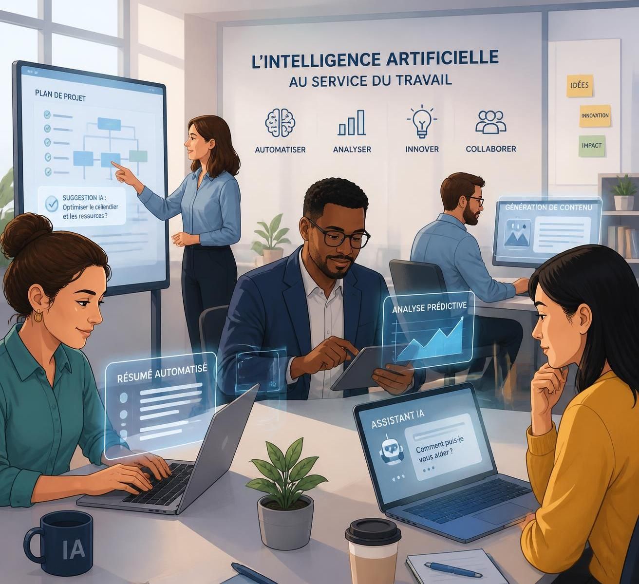 explorez les enjeux de l'intelligence artificielle sur le marché du travail : menace pour certains emplois ou opportunité d'innovation et de création ?