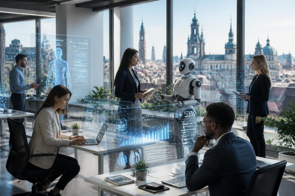 découvrez comment l'intelligence artificielle transforme les bureaux européens, présentant des avancées prometteuses tout en soulevant des bénéfices nuancés pour les entreprises et les employés.