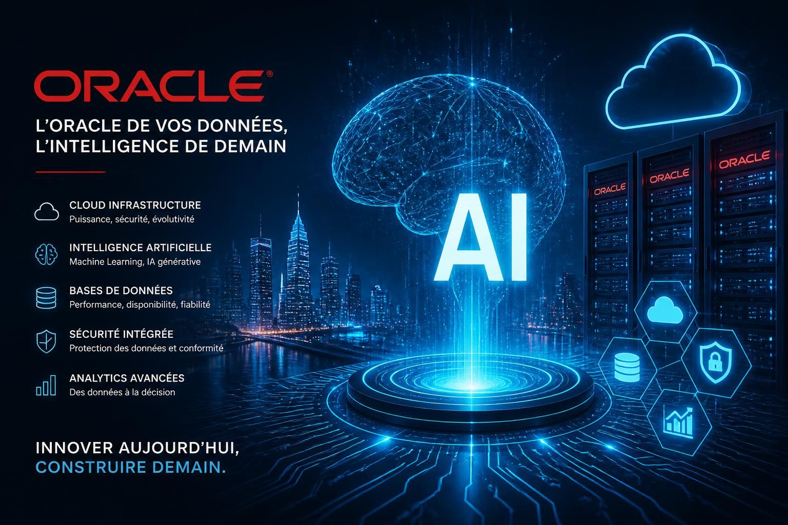 oracle capitalise sur sa solidité financière pour accélérer ses innovations et renforcer sa position de leader dans le domaine de l'intelligence artificielle.