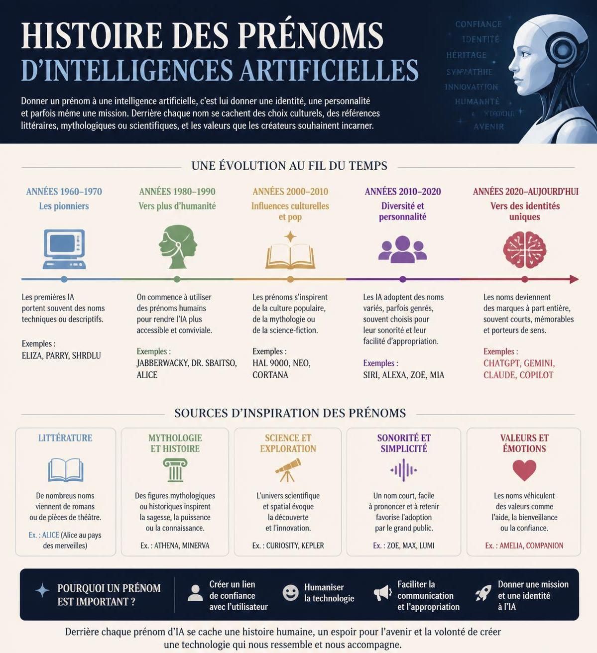 plongez dans notre podcast captivant pour explorer l'origine et les histoires fascinantes derrière les prénoms de vos intelligences artificielles préférées.