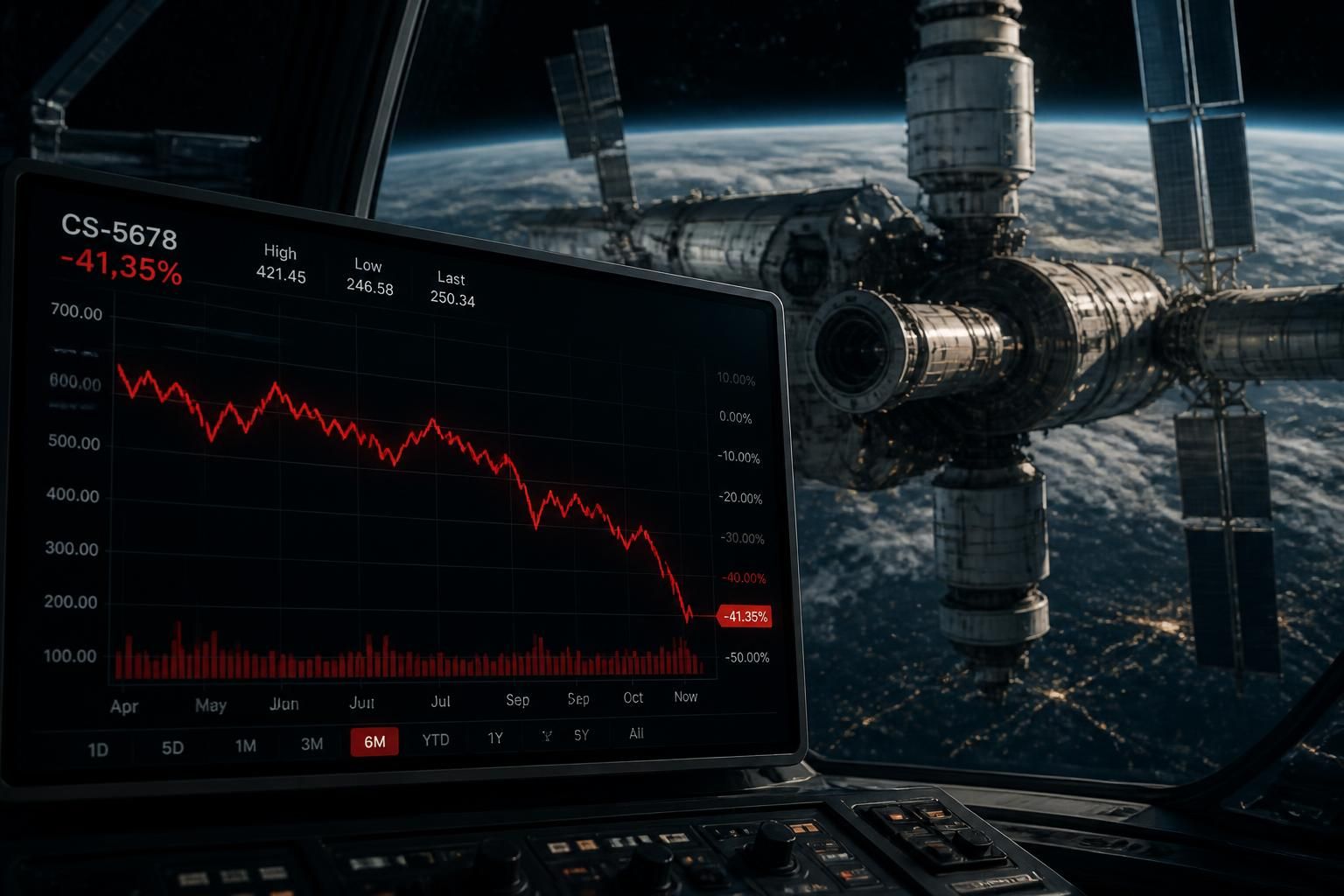 découvrez les raisons derrière la chute spectaculaire de l'action de la station spatiale gemini aujourd'hui et son impact sur le marché.