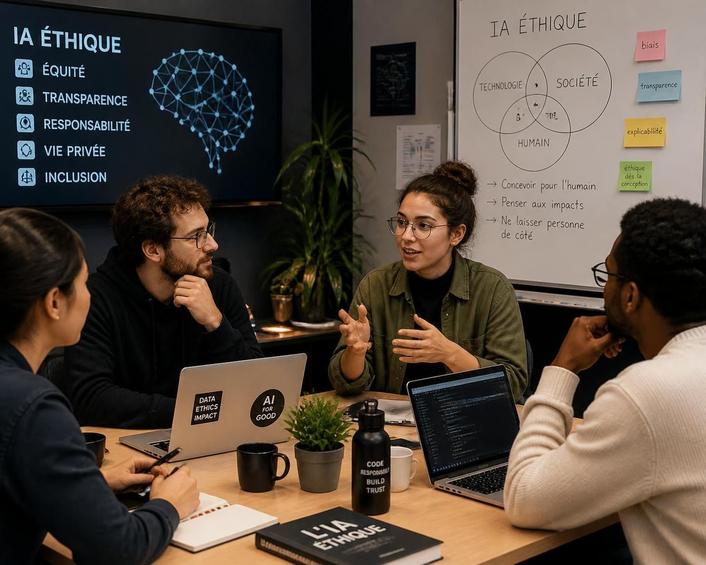 charles iii appelle les leaders de l'intelligence artificielle à développer des technologies sûres et éthiques au service de l'humanité.