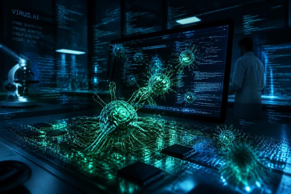 découvrez comment l'intelligence artificielle permet la création de virus inédits, marquant le début d'une nouvelle ère de menaces numériques et les défis qu'elles posent pour la cybersécurité.