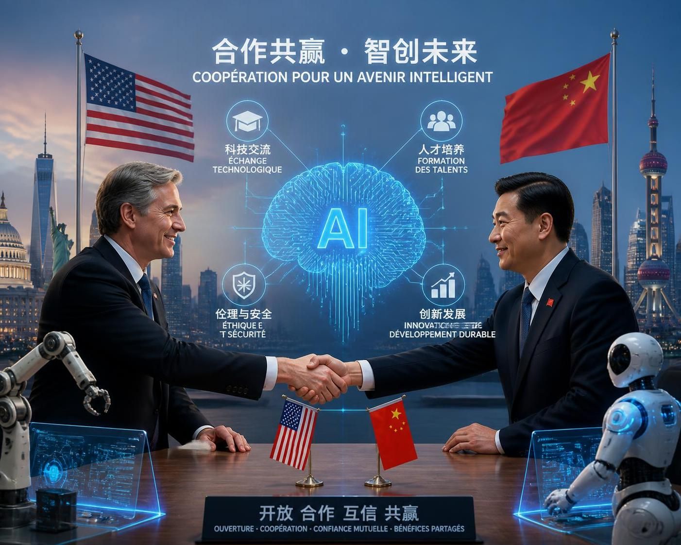 découvrez comment les états-unis et la chine cherchent à établir une vision commune en intelligence artificielle pour atteindre des objectifs partagés et favoriser une collaboration internationale.