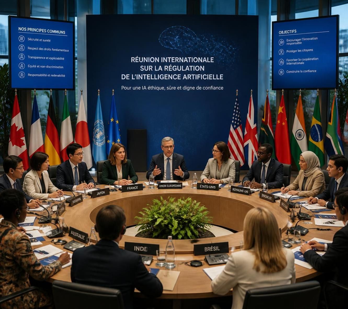 découvrez comment une coalition d'états occidentaux s'organise pour réguler l'intelligence artificielle, excluant les états-unis de cette initiative stratégique.