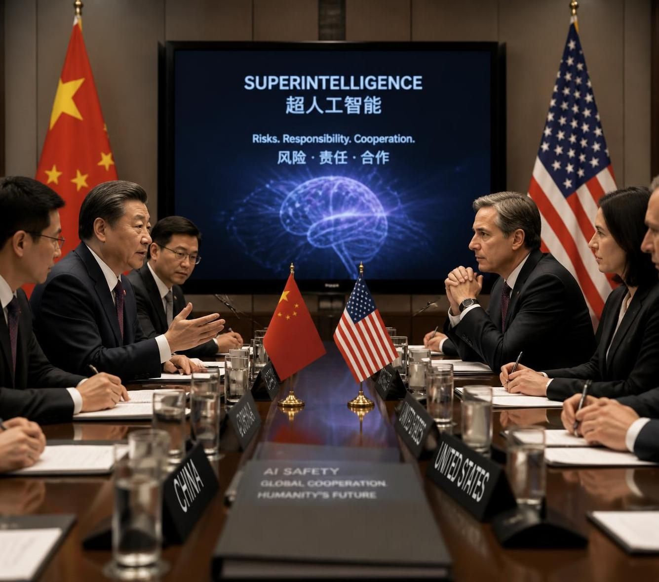 la chine respecte la préférence américaine pour le terme « super-intelligence » au lieu de « intelligence artificielle », marquant un dialogue linguistique et culturel important entre les deux nations.
