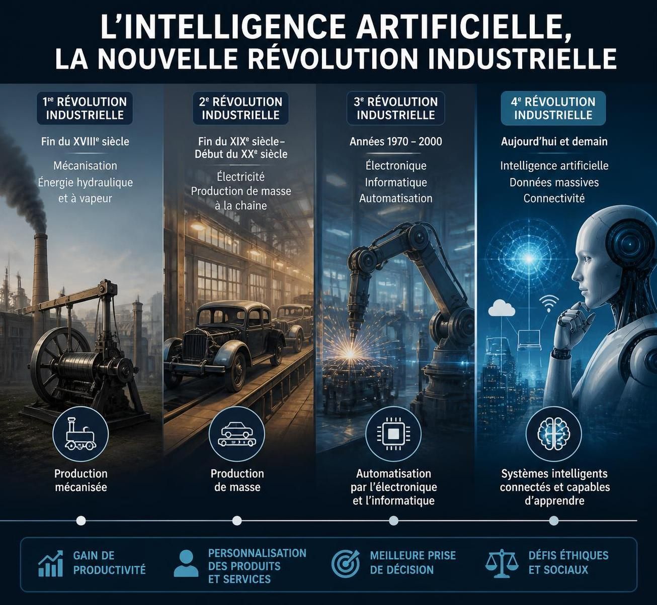 découvrez comment l'intelligence artificielle s'impose comme la révolution industrielle la plus coûteuse de l'histoire, transformant les industries et bouleversant les économies à grande échelle.