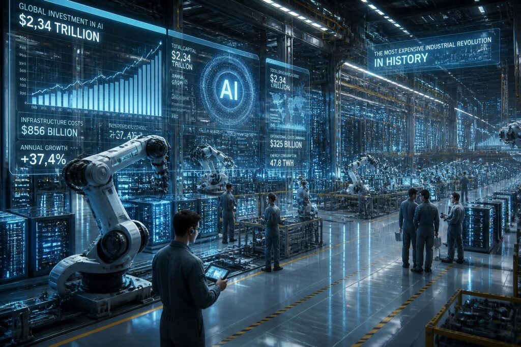découvrez comment l'intelligence artificielle représente une révolution industrielle majeure, aux investissements sans précédent et aux impacts profonds sur l'économie et la société.