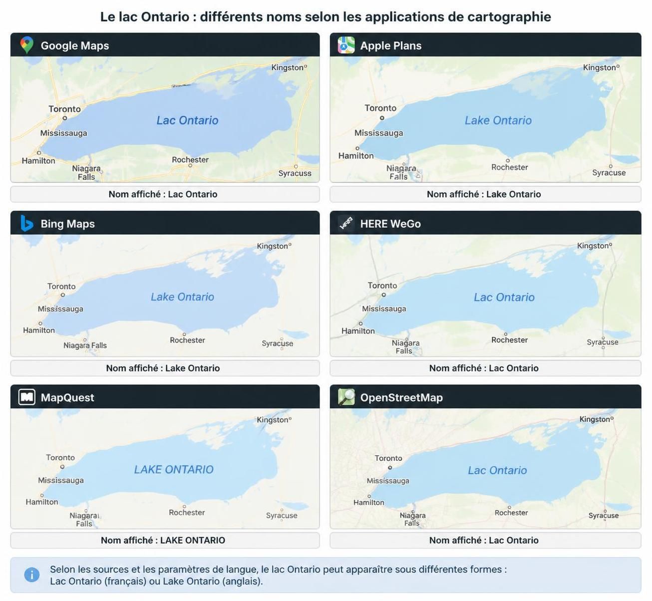 découvrez comment mapquest a atteint la première place sur l'app store en refusant de renommer le lac ontario, suscitant un débat sur l'identité et la géographie numérique.