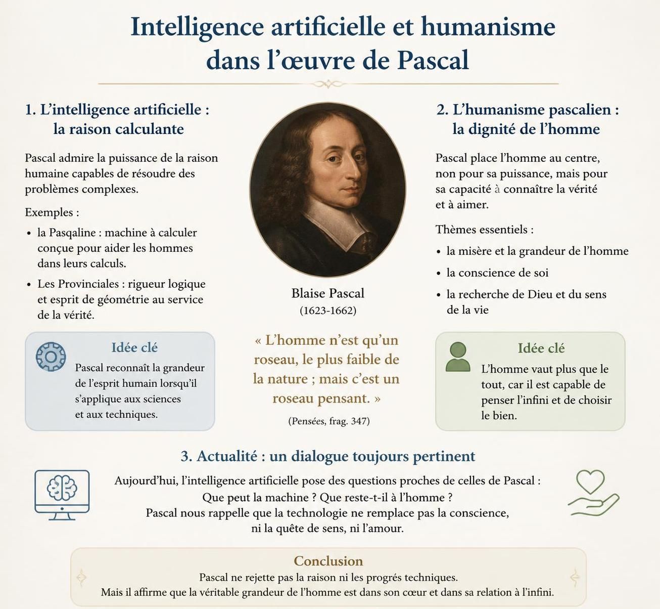 explorez la pensée de blaise pascal, entre réflexion profonde sur la volonté humaine et les défis contemporains liés à l'essor de l'intelligence artificielle.