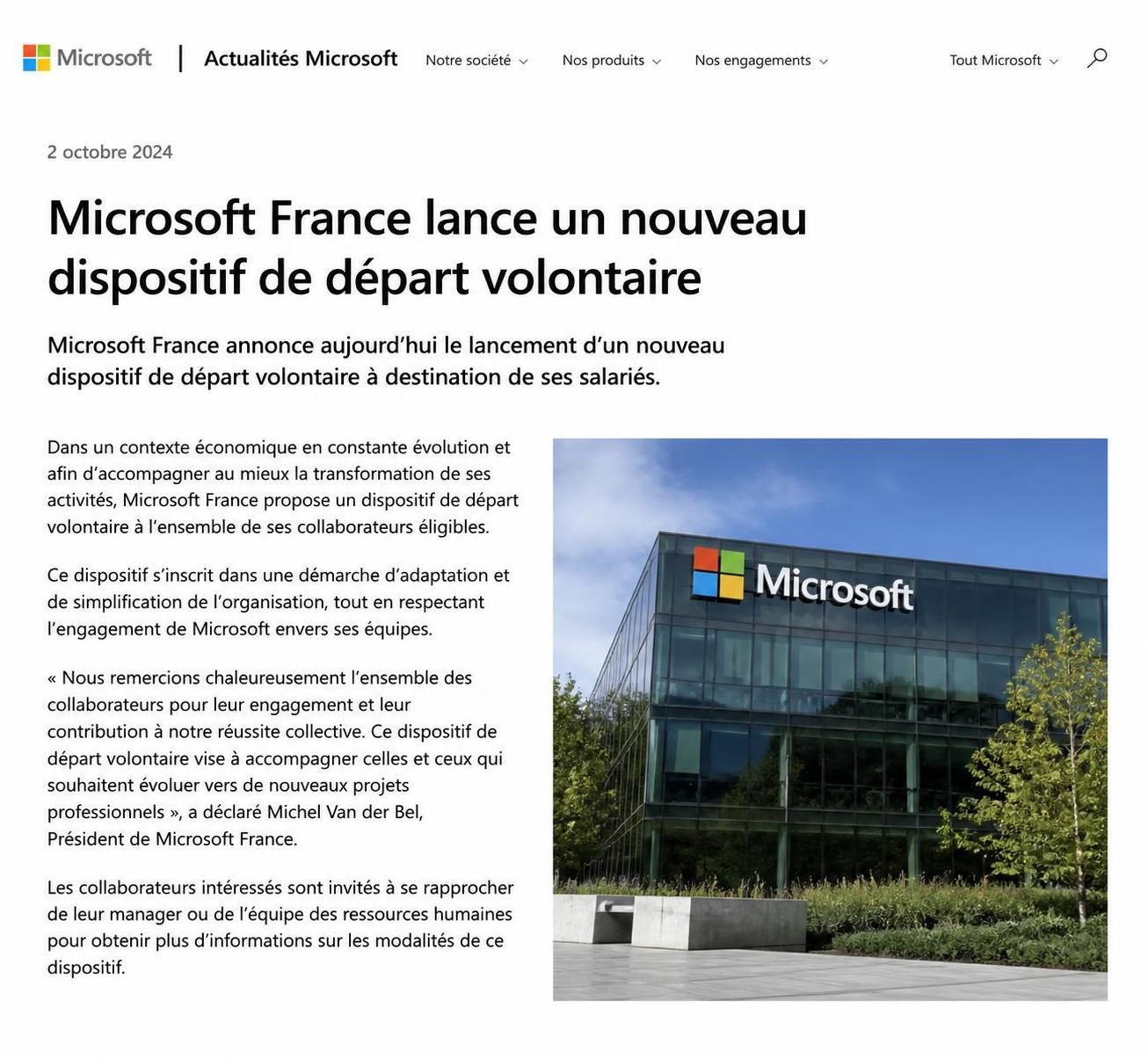 microsoft propose un programme de départ volontaire pour 60 000 employés, offrant une opportunité de transition professionnelle et une réorganisation stratégique de l'entreprise.