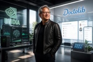 nvidia, le leader technologique américain, investit dans doctolib, marquant le début d'une nouvelle ère d'innovation et de collaboration selon jensen huang.