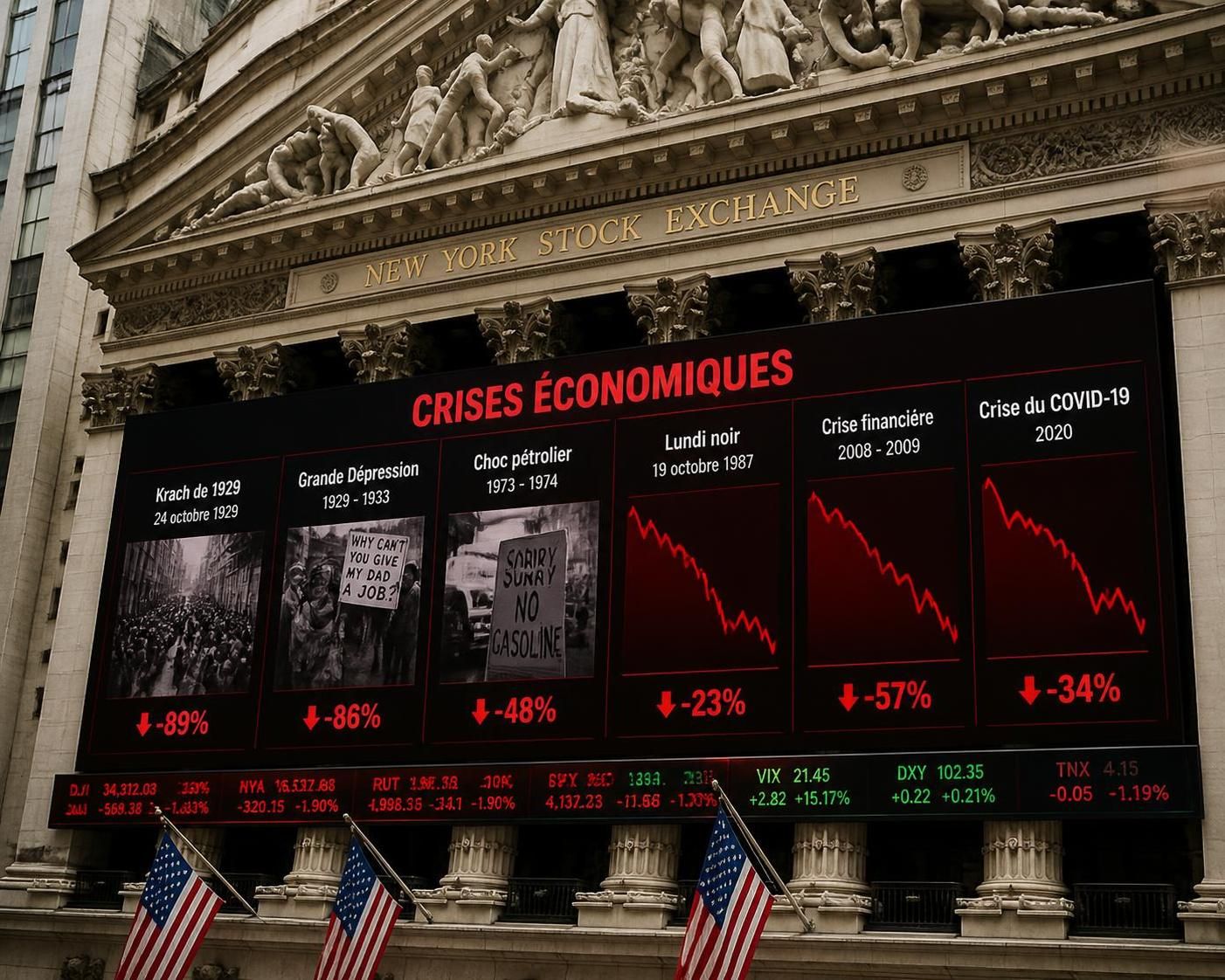 wall street recule après des gains initiaux, freiné par les inquiétudes croissantes liées à l'intelligence artificielle, impactant les marchés financiers.